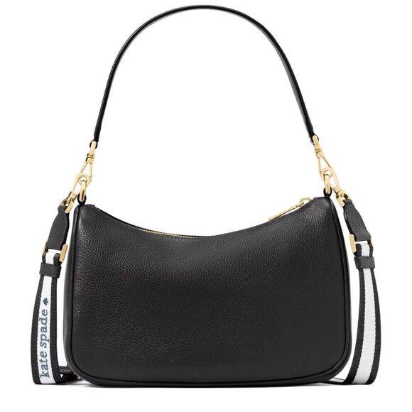 New Kate Spade Emma Medium Shoulder Bag Pebble Leather Black - Picture 5 of 5